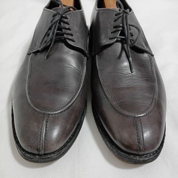 Allen Edmonds Crosby Street Shoes 9D Carbon Dark Brown Split Toe Derby main image 4